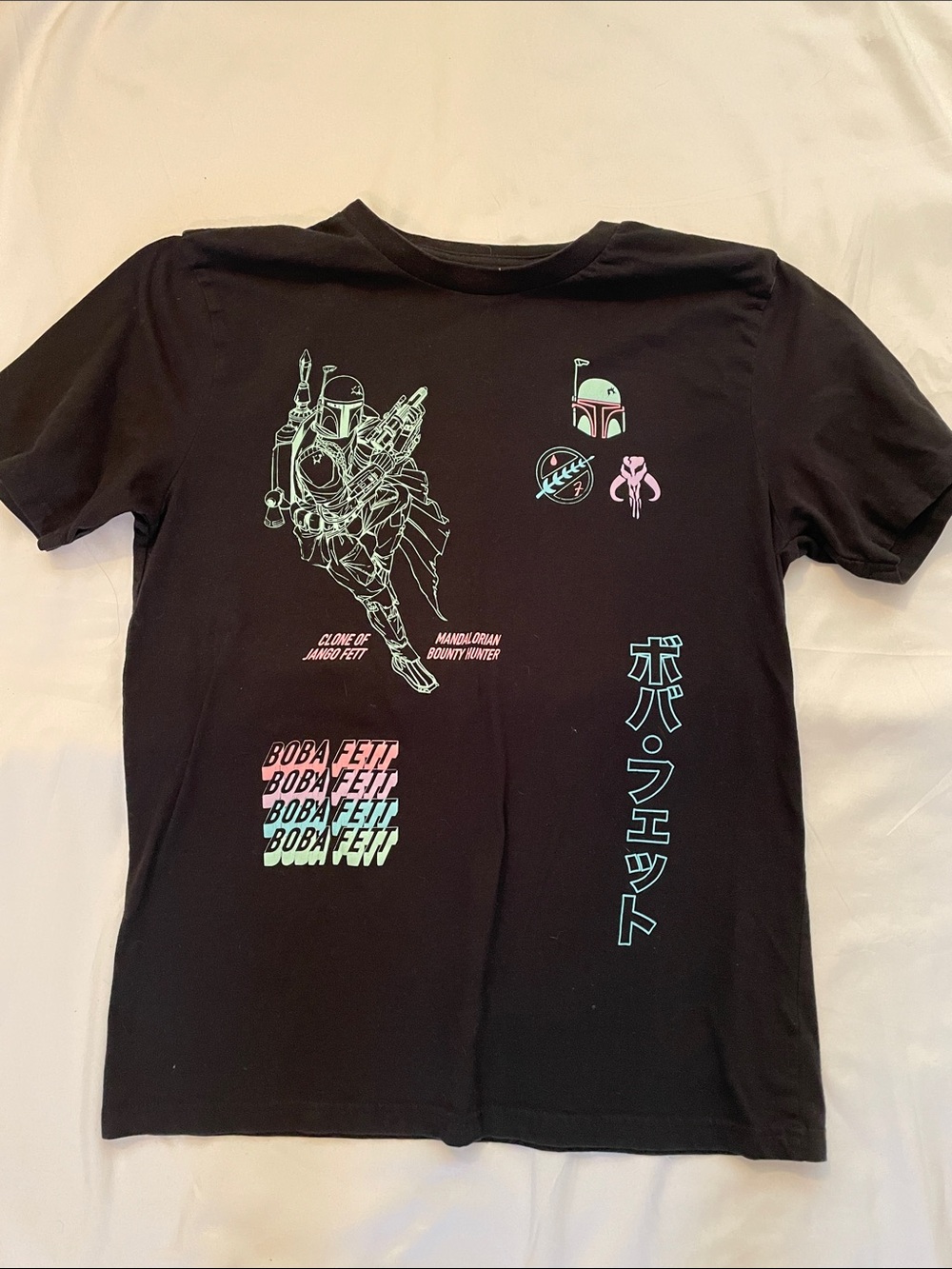 Boba Fett Graphic Sleep Tee with Neon Accents